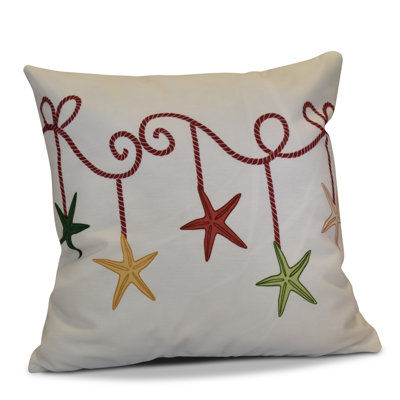Coastal Christmas Reversible Throw Pillow