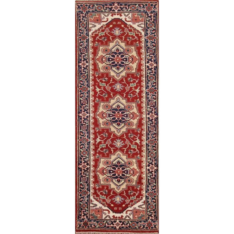 Tapis de couloir géométrique traditionnel 3 x 8