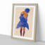 Girl in Blue by Egon Schiele - Framed Print-62803286-62803287