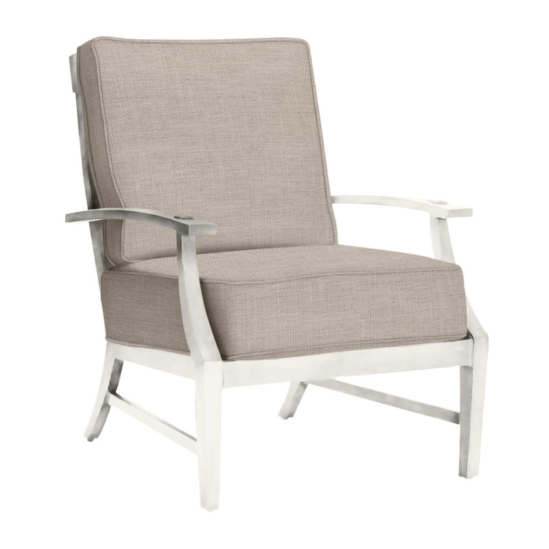Méridienne Croquet, Lin Dove Sunbrella®, Pas de soudure, Craie