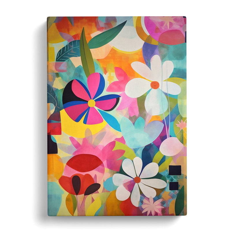 Bethania Retro Flowers Vol.5 - Wrapped Canvas Print, 50cm H x 35cm W