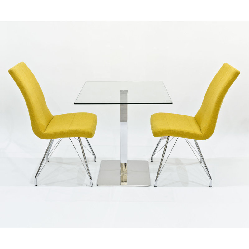 Derose 2 - Person Dining Set, Yellow