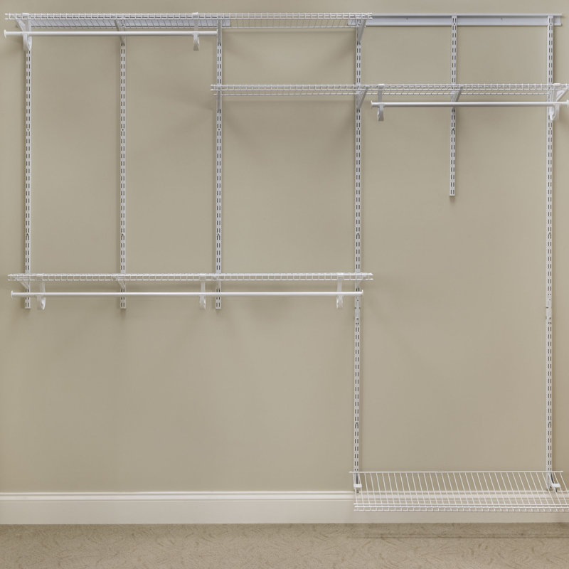 Trousse de démarrage pour système de garde-robe l 60 po - l 96 po ShelfTrack, Blanc