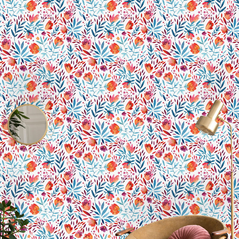 Rouleau de papier peint adhésif Athalee, L 16,67 po x l 25 po, Blanc