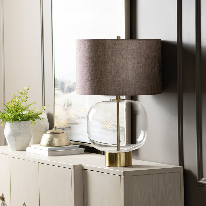 Lampe de table en verre