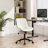 Armless Swivel Office Chair Faux Leather Upholstered Waterproof Desk Chair Ergonomic Adjustable Computer Chair-1106344809