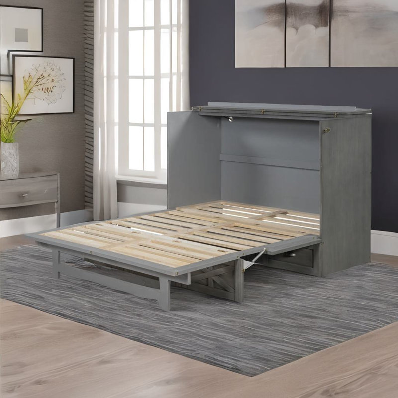 Cherisma Murphy Bed, Gray, Full / Double