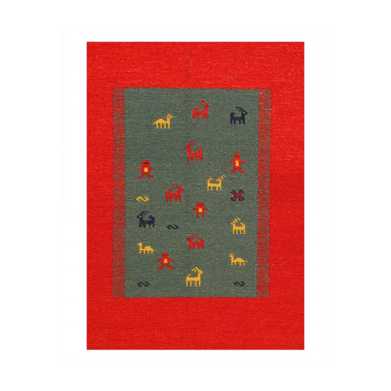 Tapis à tissage plat unique 6 pi x 9 pi Latachia