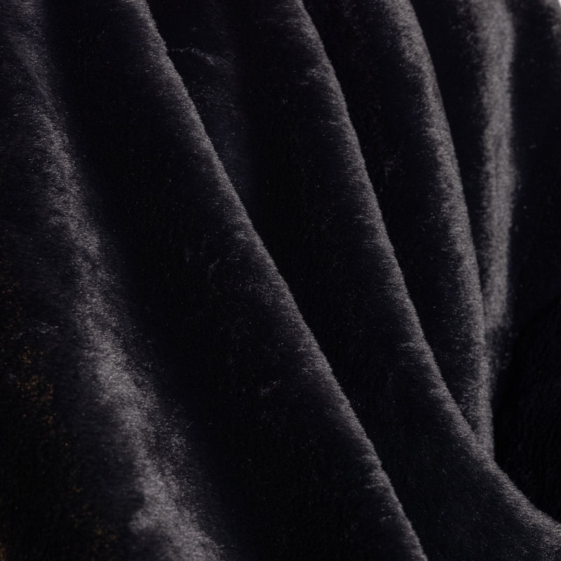 Hand Woven Throw Blanket, Black