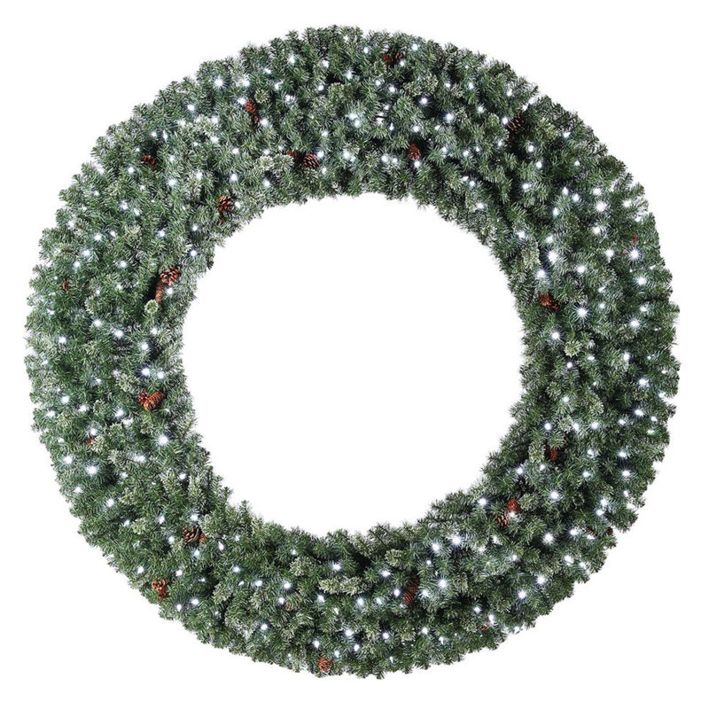 Faux Lighted Pine 72'' Wreath