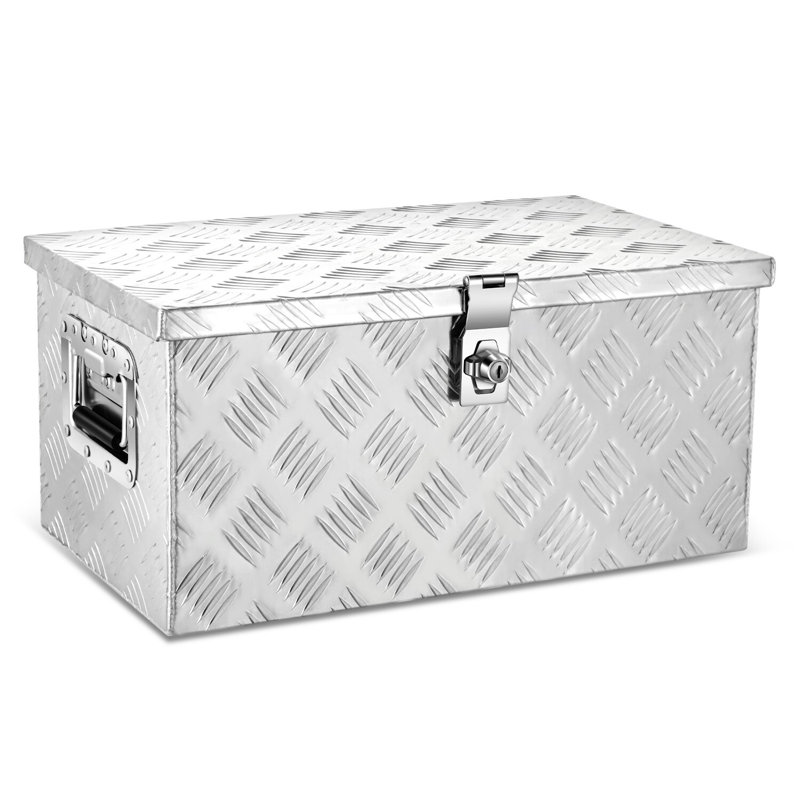 Remorque de rangement pour camion de 20 po en aluminium avec poignée latérale fixe, Argent