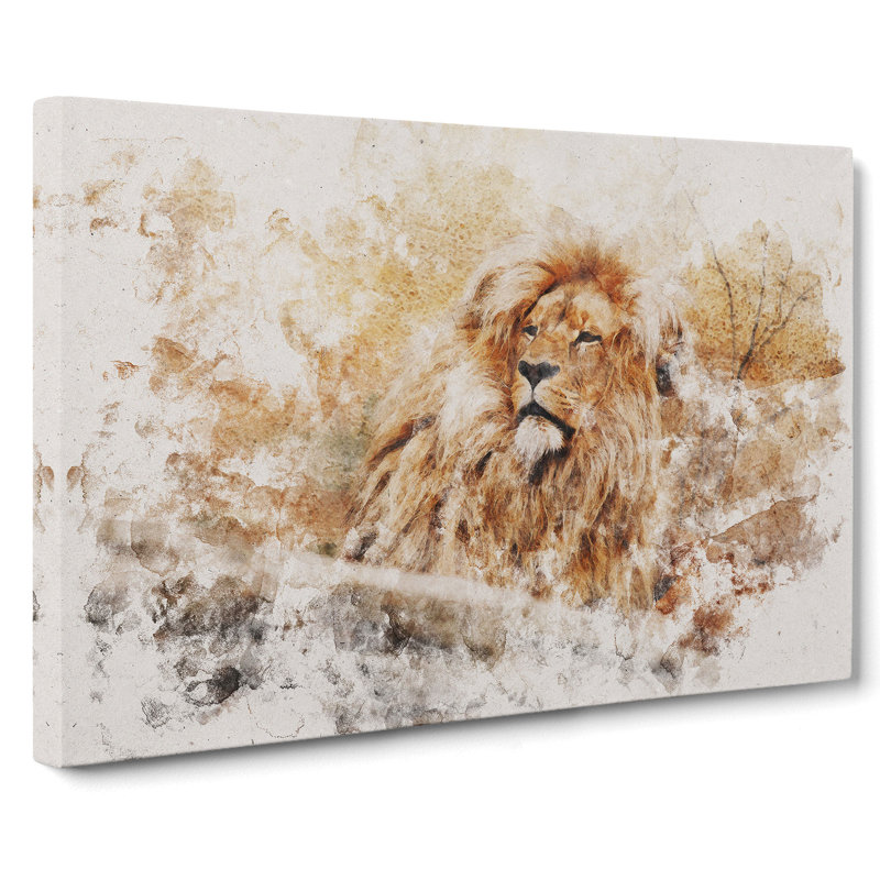 Lion Vol.1 - Wrapped Canvas Print, 35cm H x 50cm W x 3cm D