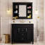 Meuble-lavabo de 36 po avec lavabo supérieur, armoire à miroir, armoire de rangement moderne avec 2 portes à fermeture douce et 2 tiroirs, meuble-lavabo simple-117021182