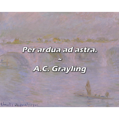 A.C. Grayling Quote: Per ardua ad astra.