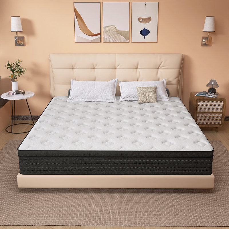 8"/10"/12"/14" Medium Pocket Spring Hybrid Mattress with CertiPUR-US Certified Foam, Queen, 8"