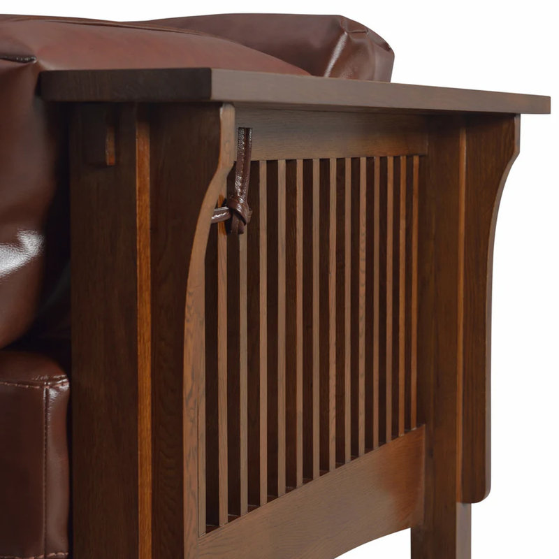 Causeuse Duschko, Cuir véritable brun châtain