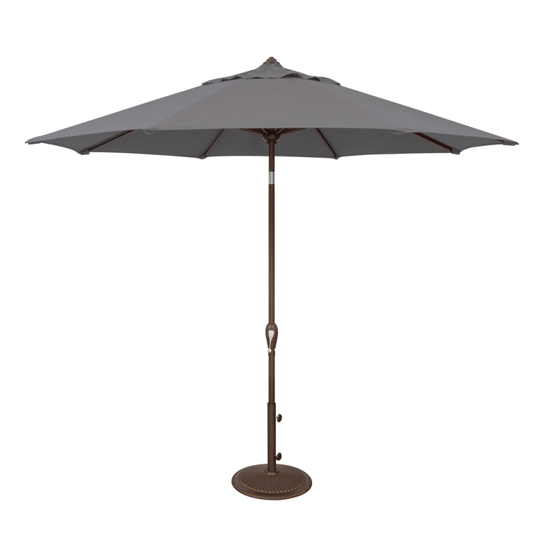Parasol de patio inclinable 9 'Aruba, Bronze, Gris anthracite