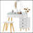 Dressing Table With LED Lights Glass Top Dressing Table With Extendable Side Table 5 Drawers Dressing Table With Mirror And Stool For Bedroom