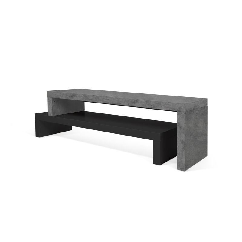 Anza TV Stand for TVs up to 43", Concrete/Matte Black