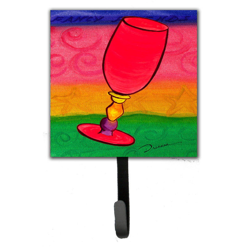 Porte-laisse à vin et crochet mural
