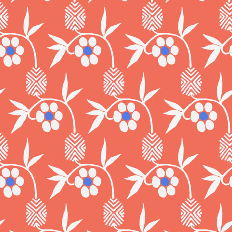 Nomad Kimono Flower Wallpaper Roll, Gray/Yellow/White, Peel & Stick
