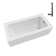Streamline 66 in. x 32 in. Acrylic Right-Hand Drain Alcove Bathtub in Glossy White With External Drain