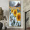 Giambrone, tournesols campagnards dans une basse-cour enneigée I - Tournesols, reproductions encadrées