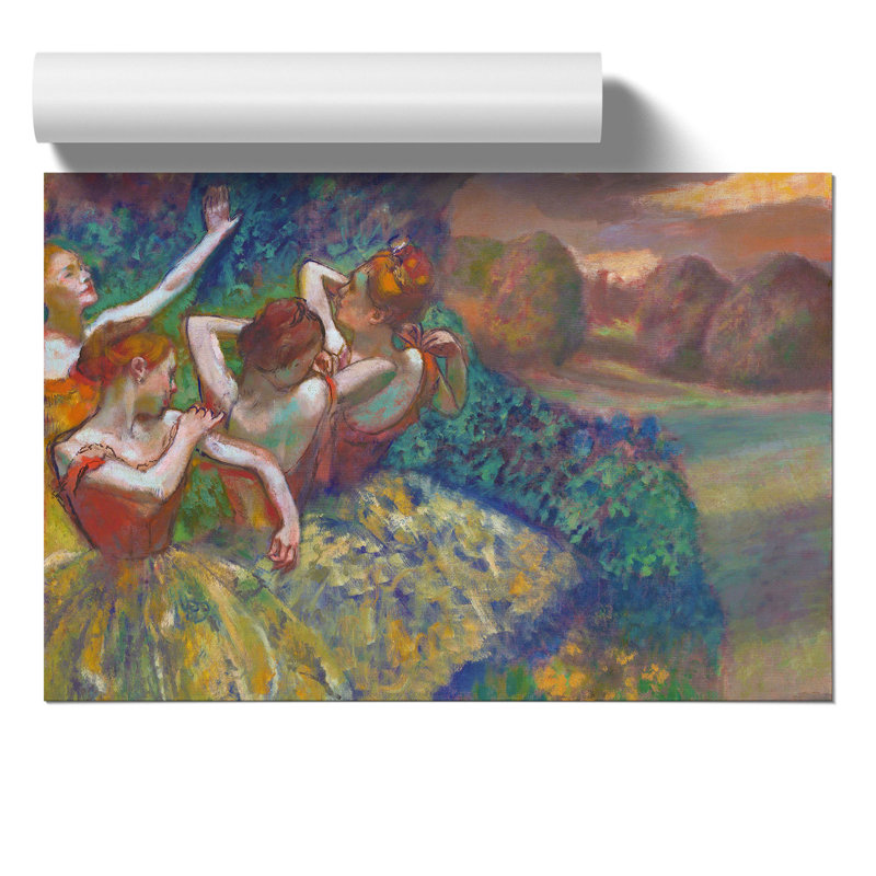 Four Ballet Ballerina Dancers by Edgar Degas - Frameless Print, 30cm H x 42cm W x 0.1cm D