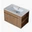 Meuble-lavabo de 30 po avec lavabo en céramique et tablettes ouvertes réglables-2110657526