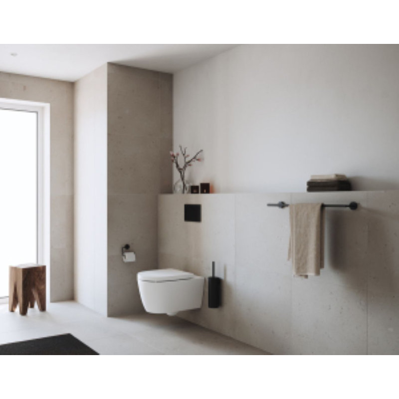 Swedish 4 - Black Piece Bathroom Hardware Set, Black