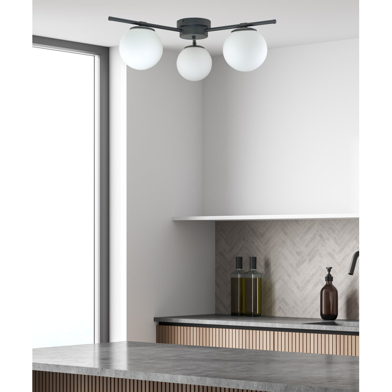 Apeks 3-light Flush Mount, White