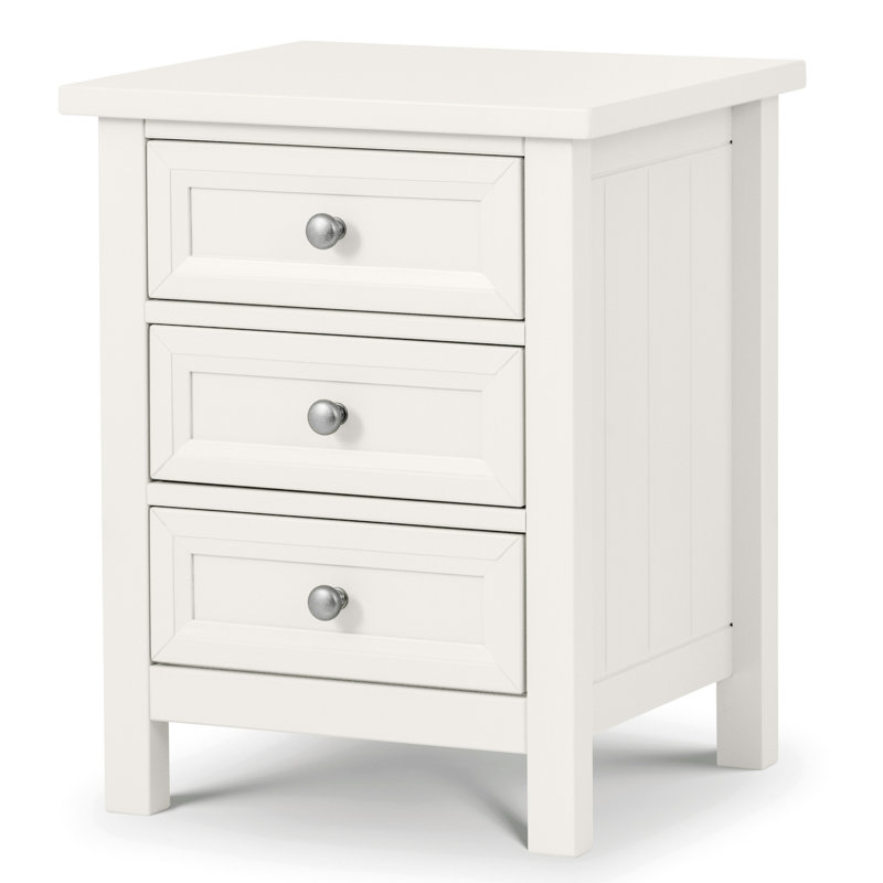 Jarin 48cm W Manufactured Wood Bedside Table, White
