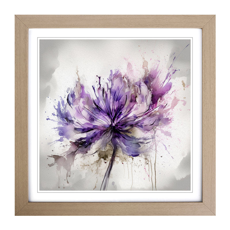 Single Picture Frame Print on Wood, Oak Framed