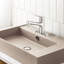 Robinet pour lavabo de salle de bain en nickel brossé, poignée simple, style moderne avec bouchon de bonde escamotable et robinet de lavabo à fixation sur plateau en nickel, design-128793413