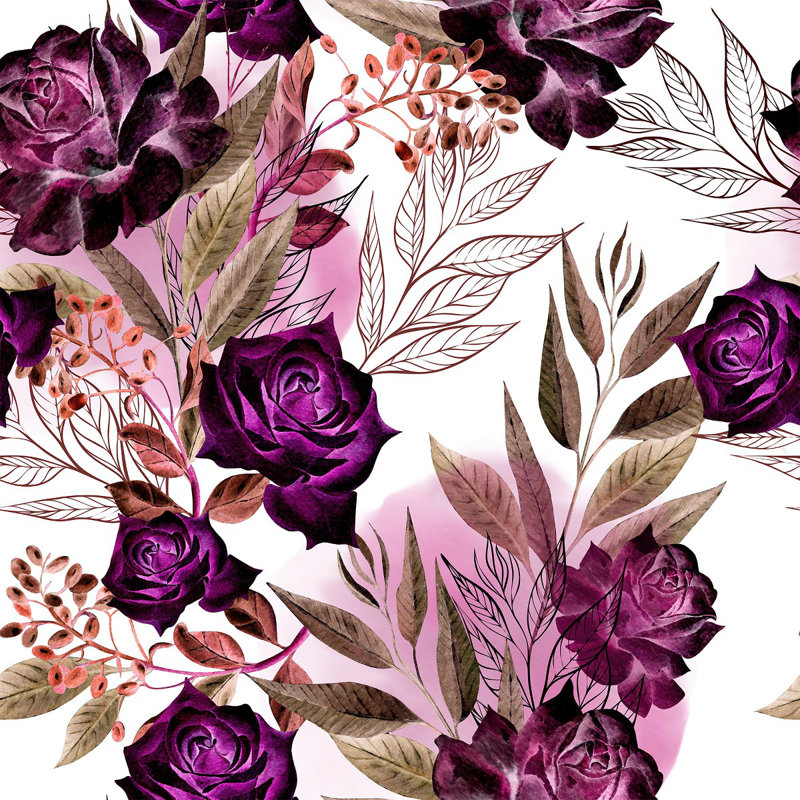 Peel & Stick Vinyl Floral, 2.08' W x 10.42' L