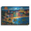 Art mural en métal luxueux «Vibrant Coastal Harmony» par Doron David, 16 po x 12 po-1469109103