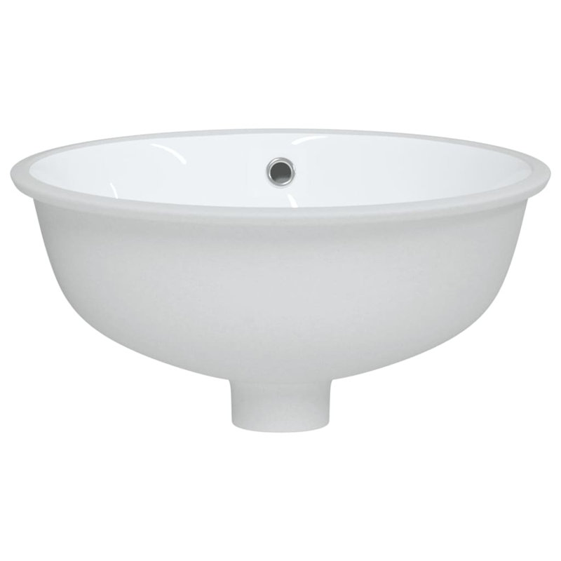Belfry Bathroom Zeveren White Ceramic Rectangular Sink with Overflow, 19cm H x 38.5cm L x 33.5cm W