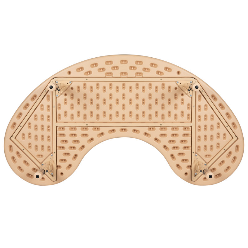 Table d'activité demi-lune en plastique pour enfants, Naturel