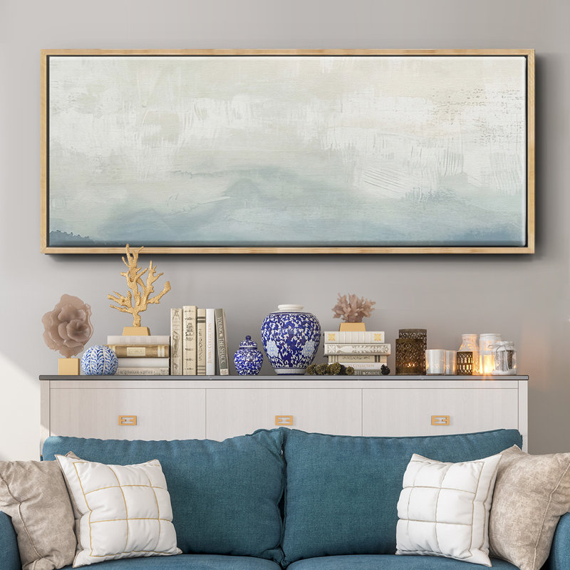Tone Scape IV- Framed Canvas, 24" H x 60" W