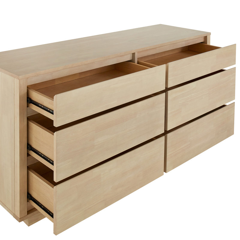 Commode 6 tiroirs Ismail, Naturel