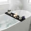 Plateau de baignoire noir en acrylique de 8 mm d'épaisseur, organisateur de rangement rectangulaire pour baignoire de salle de bain à domicile ou à l'hôtel.-164409049