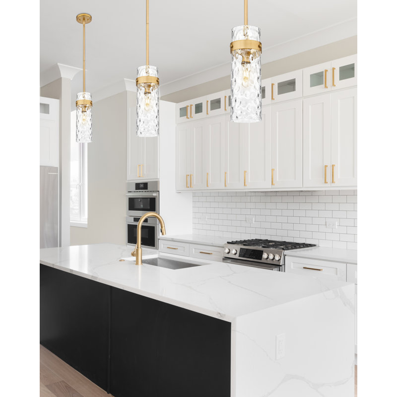 Luminaire suspendu 1 lumière 5,75 pouces Cheryll, Laiton