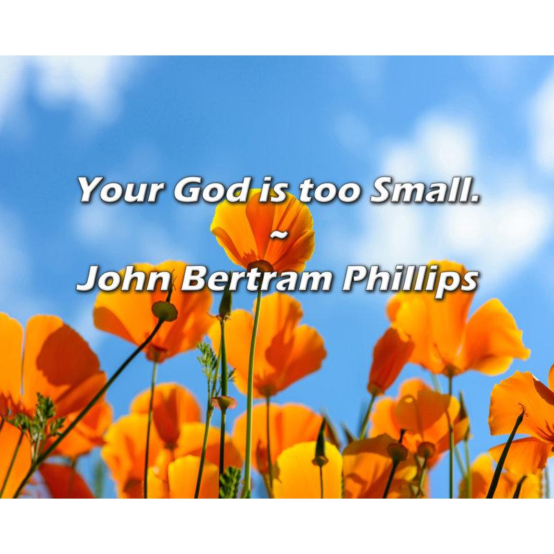 Citation de John Bertram Phillips: Votre dieu est trop petit., H 26 po x l 32 po