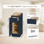 Armoire 12 po bleu marine avec porte à fermeture en douceur, tiroir, unité en bois massif peu encombrante avec tablette réglable pour la cuisine, la salle de bain, la buanderie et le garage (l 12 po x P 24 po x H 34,5 po)