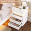 Ensemble de chambre à coucher 3 pièces, lit de rangement avec 4 tiroirs et table de chevet 6 tiroirs-411513657-382089431