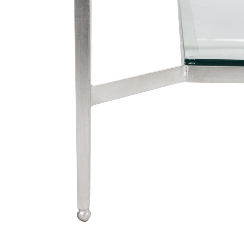Vera Glass Coffee Table, Silver