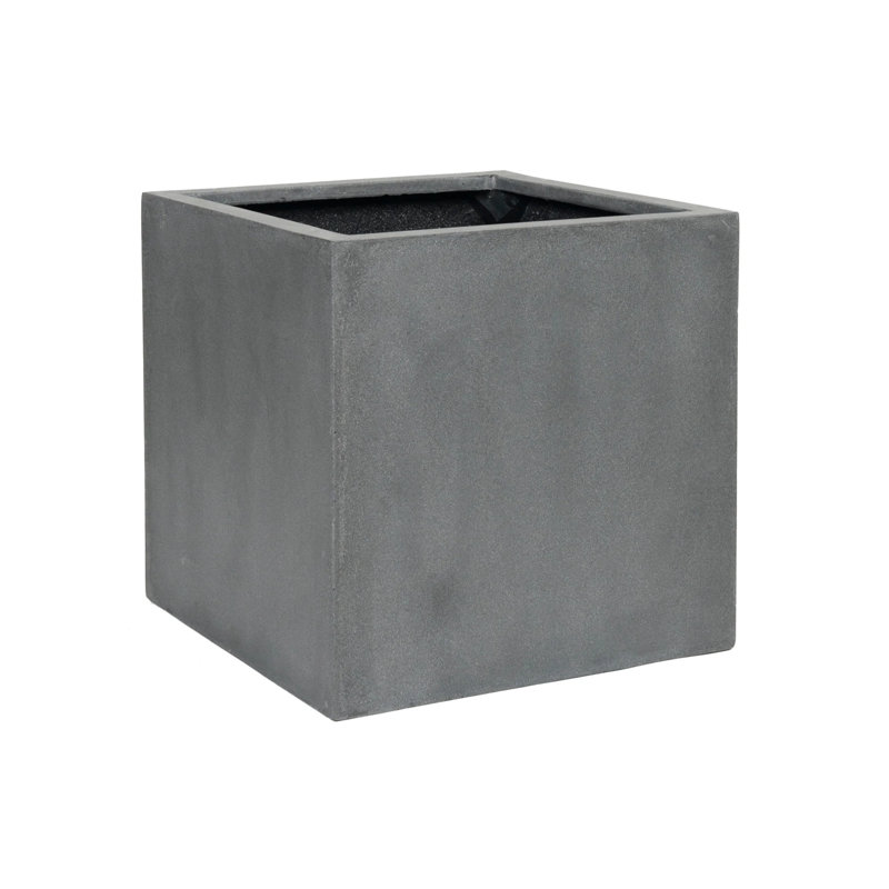 Eastvale Handmade Planter Box, Gray, 12" H x 12" W x 12" D