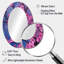 Rose et bleu cerisier en fleurs symphonie I - miroir mural ovale rose-1160545363