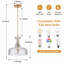 Luminaire suspendu en forme de dôme en verre transparent à 1 lumière