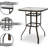 Outdoor Bar Table With Umbrella Hole Metal Patio Bar Table Outdoor Bar Height Table Pub Table For Patio High Top Table